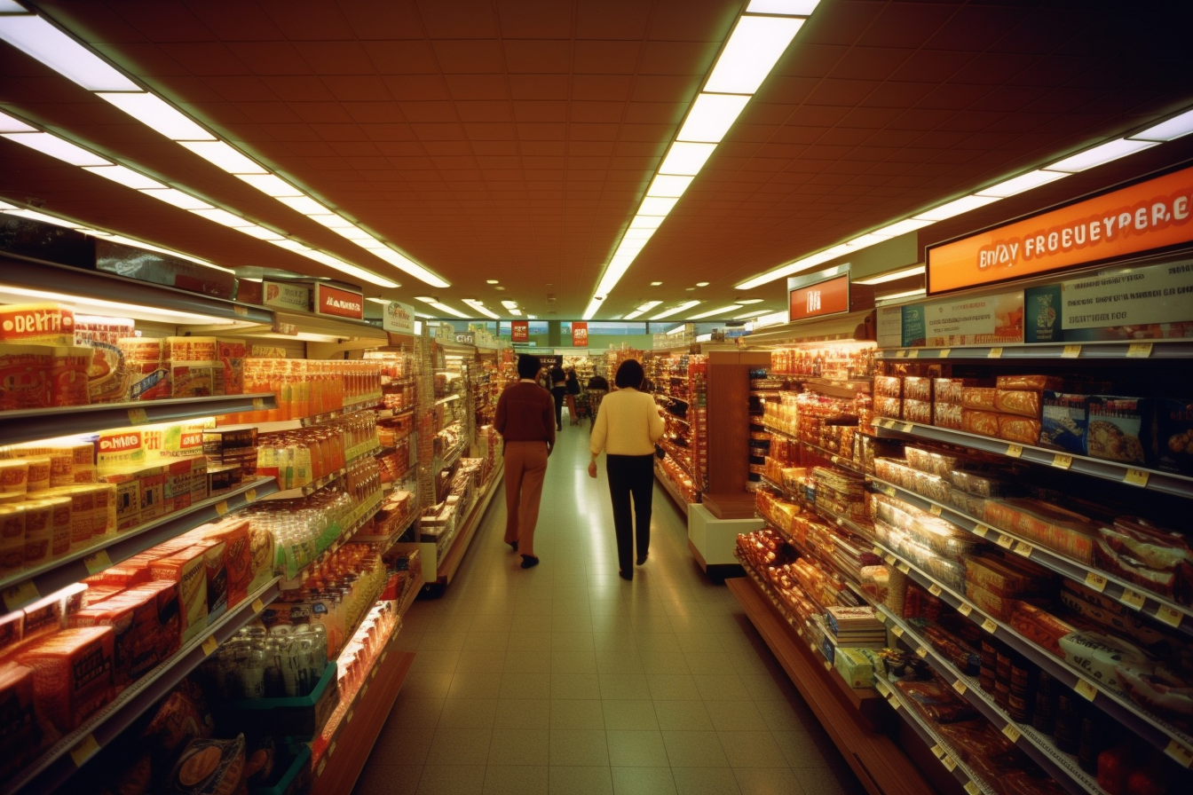 Decentered-Media_a_supermarket_isle_in_a_1970s_supermarket_full_0c9927b2-9d90-4a1e-ae93-295fd36befe1