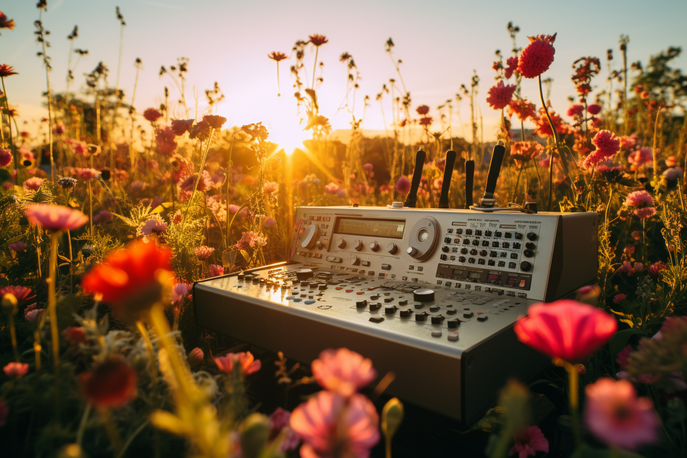 decenteredmedia_a_colour_photograph_of_a_DJ_mix_console_stood_i_460c3f22-d51e-4955-b671-4f8c073ad64c
